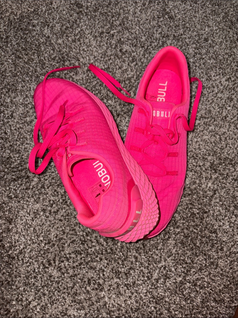 NOBULL for women Bright Pink Lace-Up Sneakers